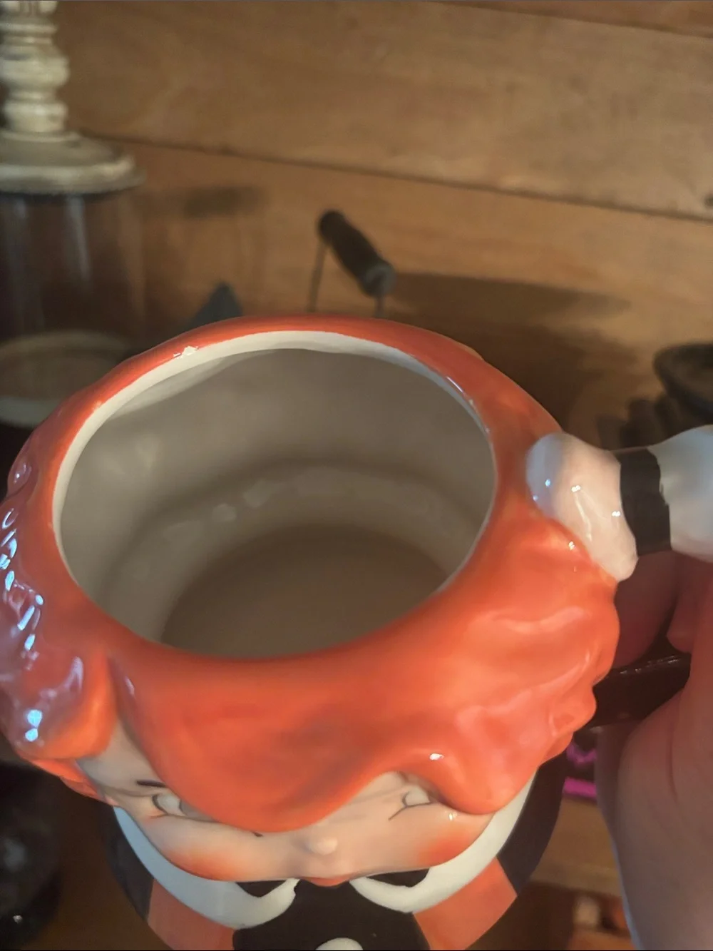 Johanna Parker Carnival Cottage Witch Mug missing hat /chips /flaws